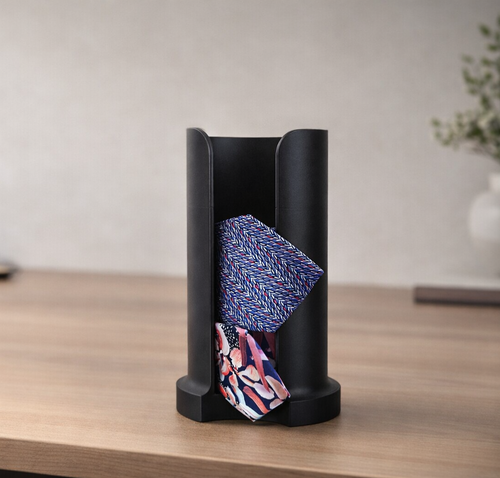 Unique tie storage organiser for closet or work desk.